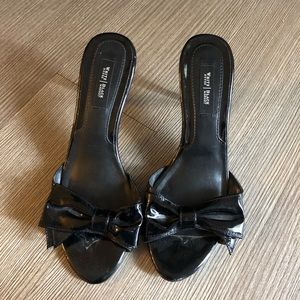 White House Black Market Black Bow Heels
